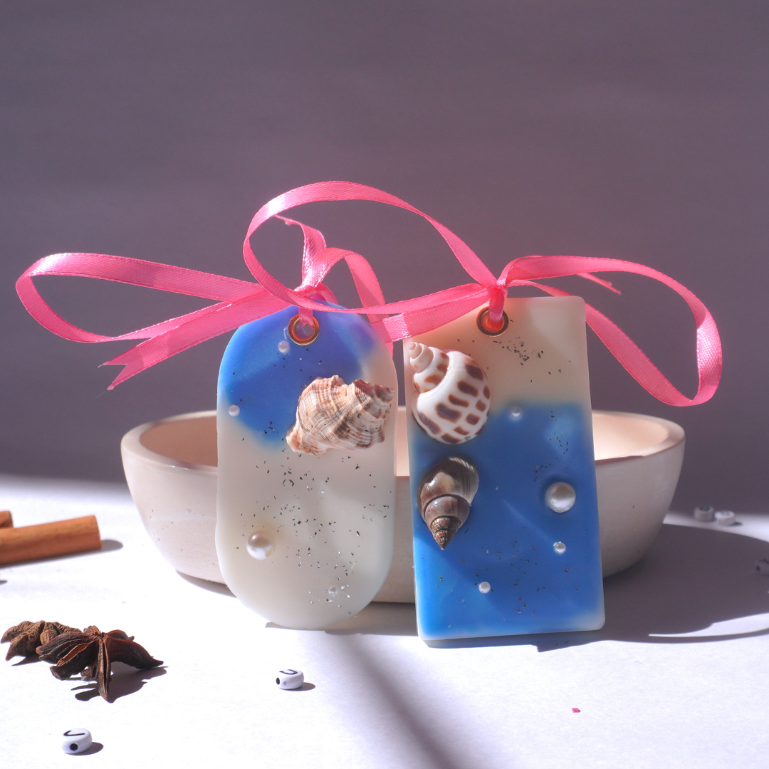 Wax Sachet  Set Of 2 Aqua 2 Floral