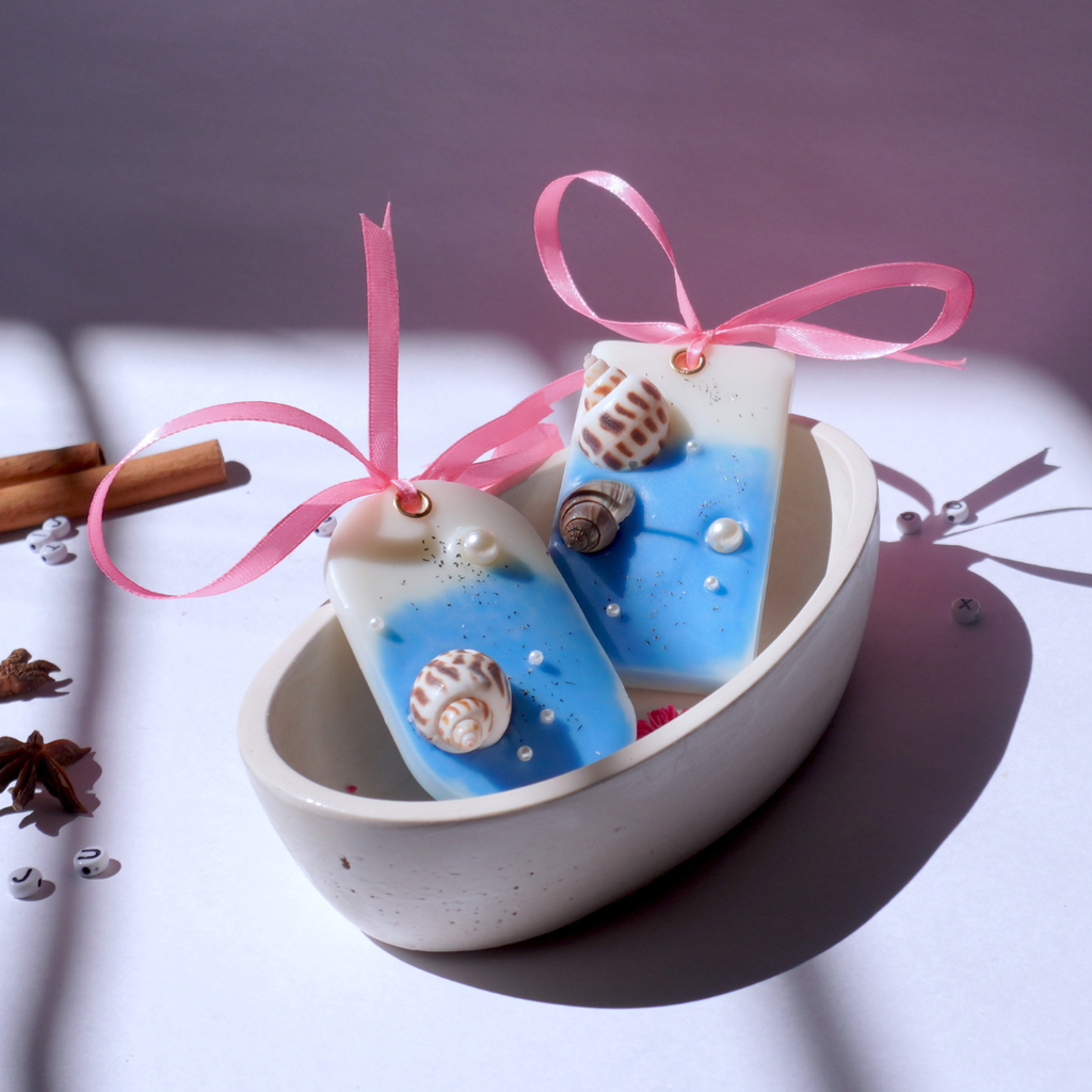 Wax Sachet  Set Of 2 Aqua 2 Floral