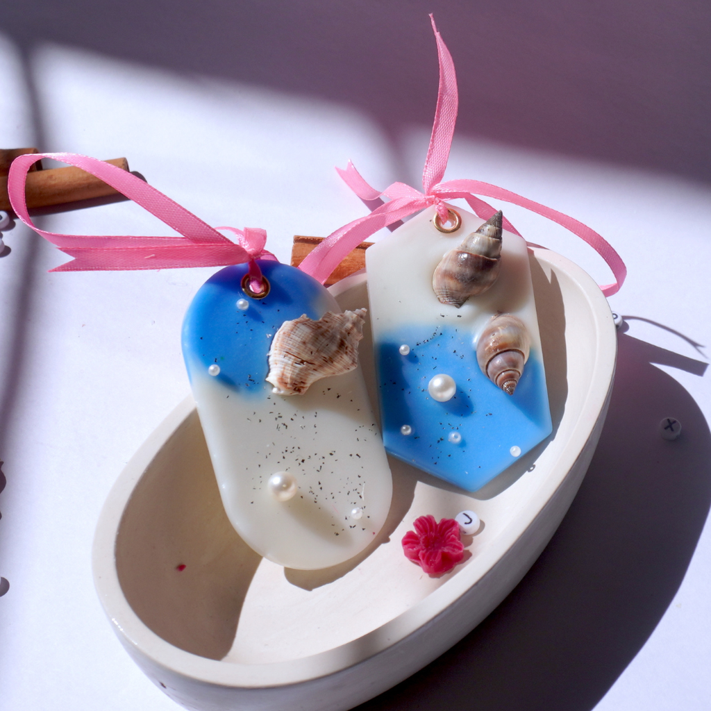 Wax Sachet  Set Of 2 Aqua 2 Floral