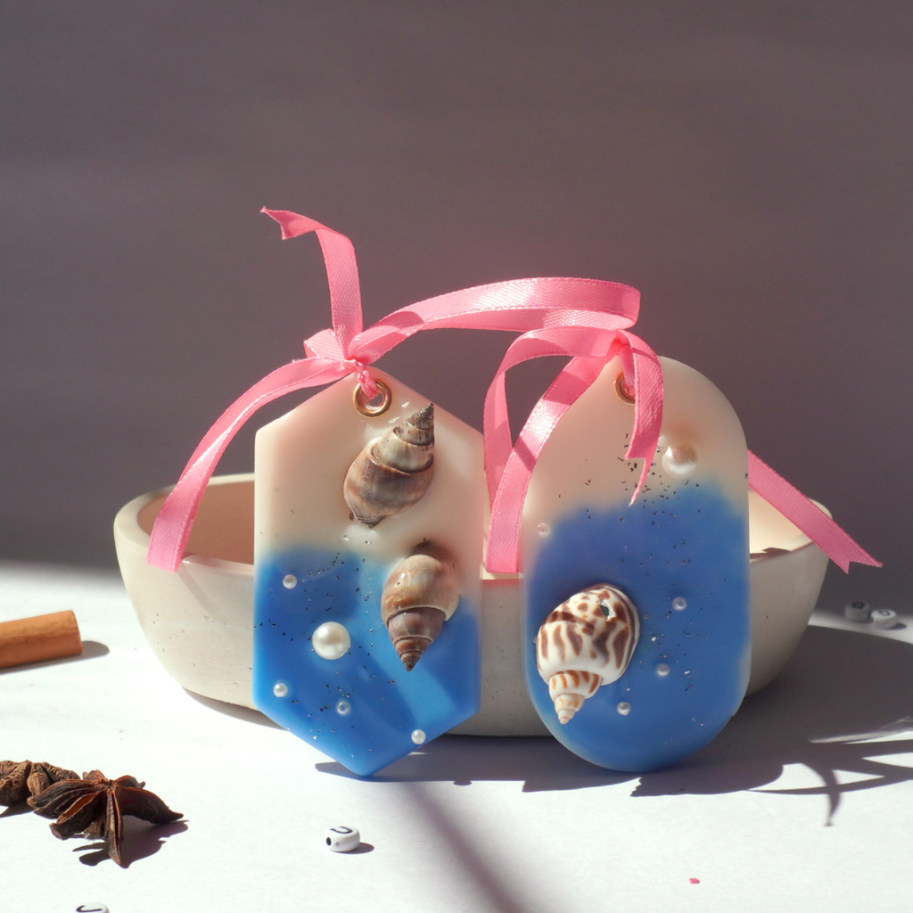 Wax Sachet  Set Of 2 Aqua 2 Floral