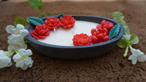 Floral Boat Candle