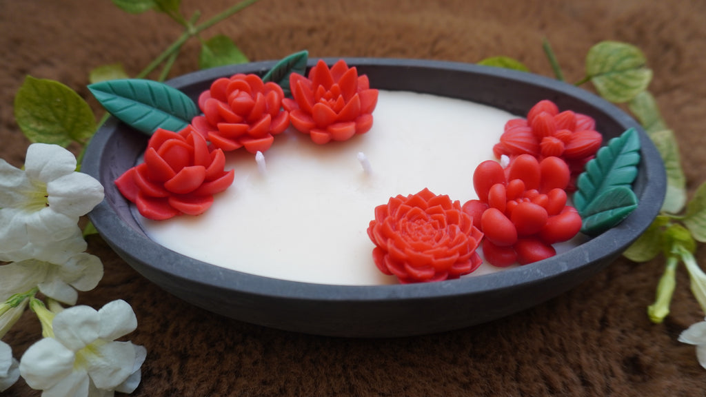 Floral Boat Candle
