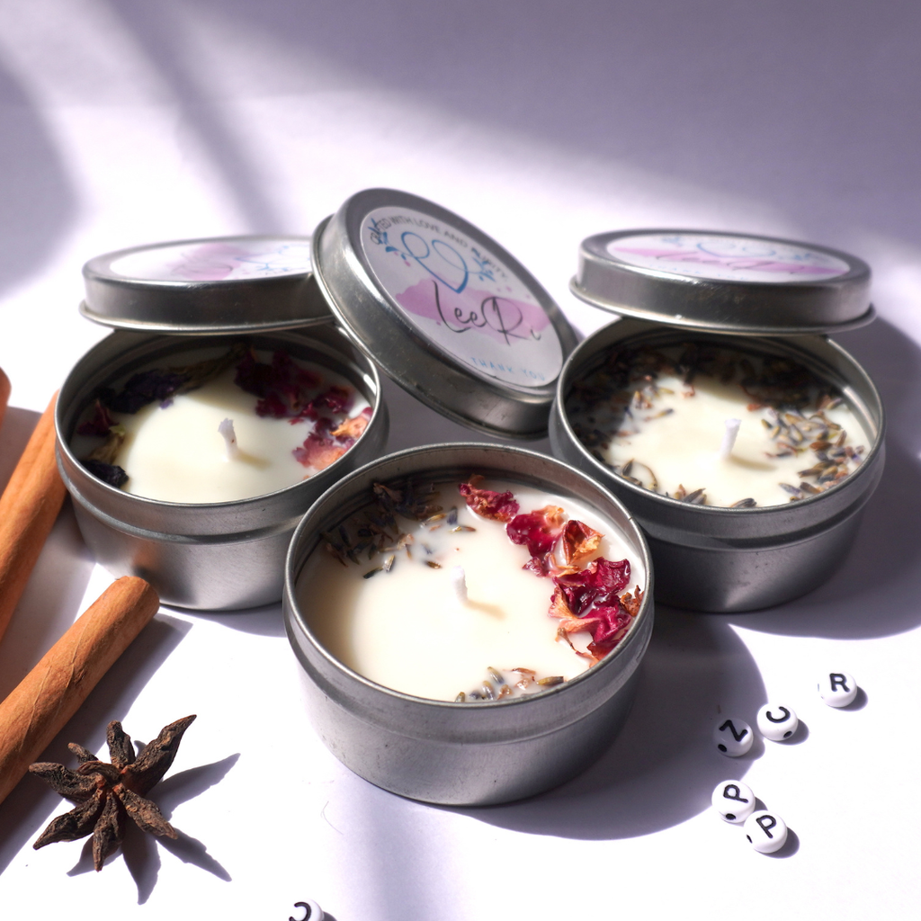 Small Aluminium Candle Set Of 3
