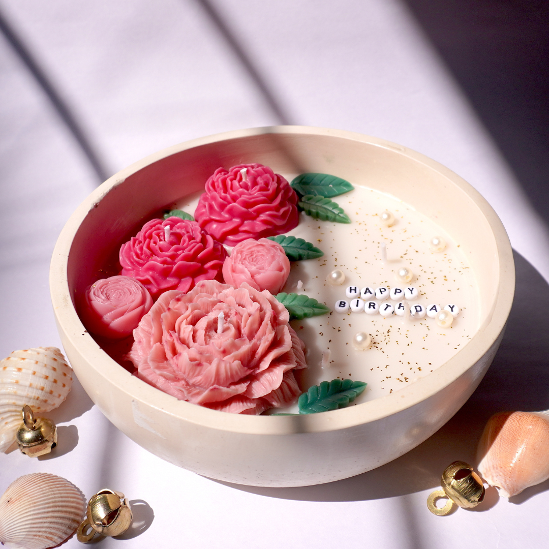 Peony Candle Bowl
