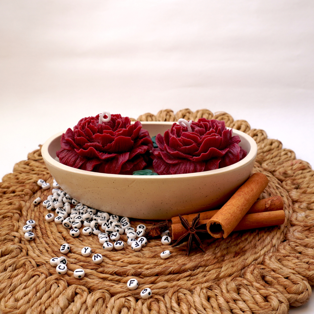 Peony Boat Candle