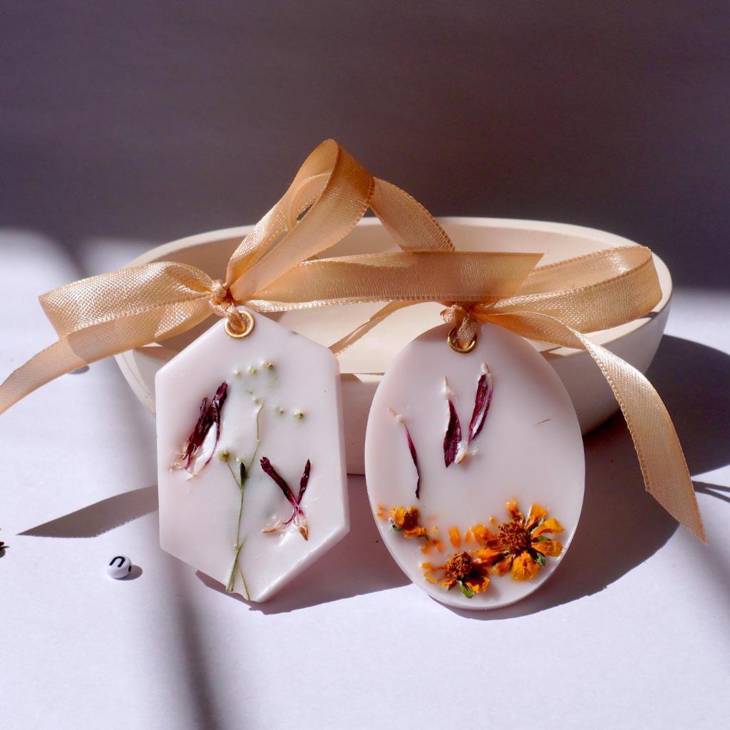 Wax Sachet  Set Of 2 Aqua 2 Floral