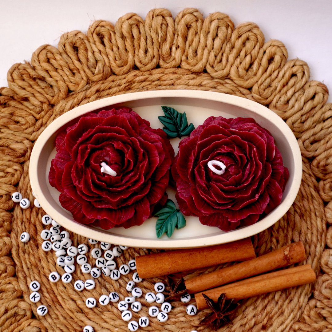 Peony Boat Candle
