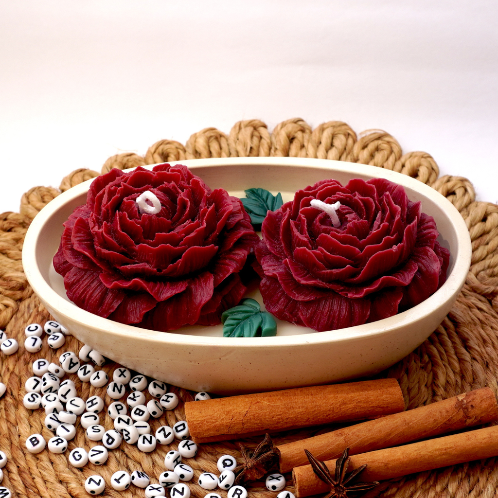 Peony Boat Candle