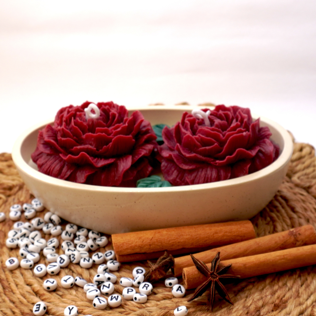 Peony Boat Candle