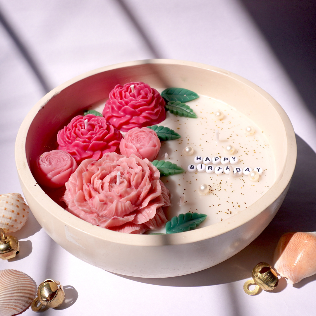 Peony Candle Bowl