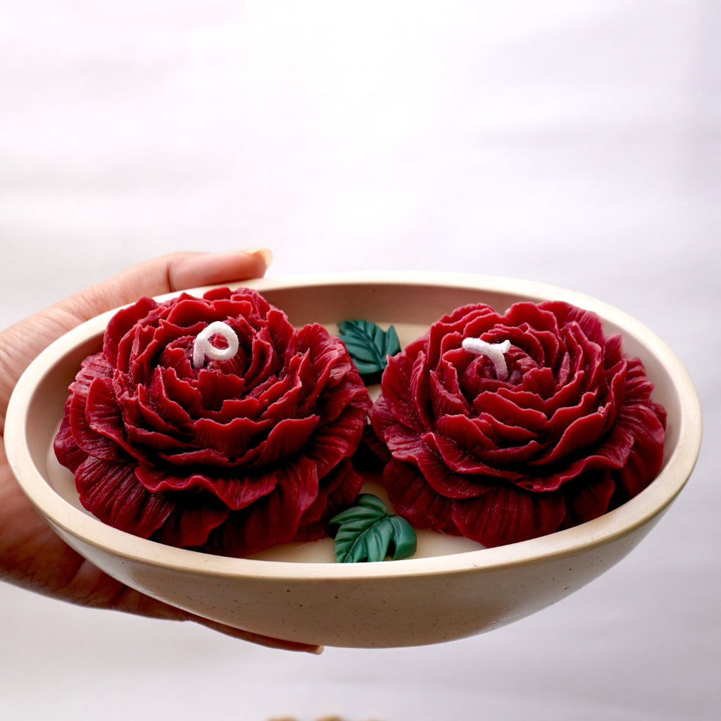 Peony Boat Candle
