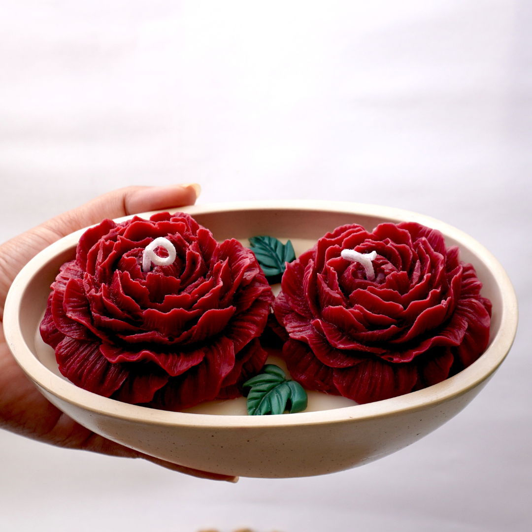 Peony Boat Candle