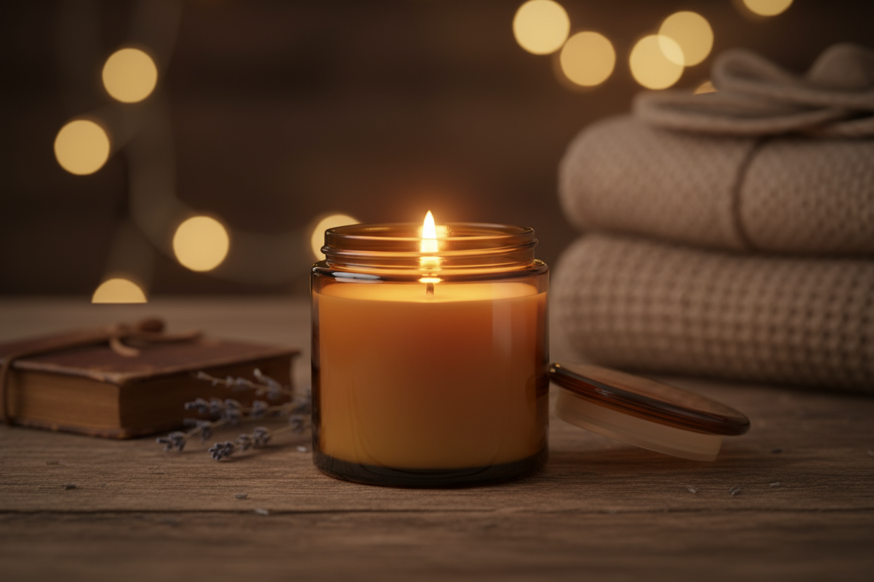 amber jar candle